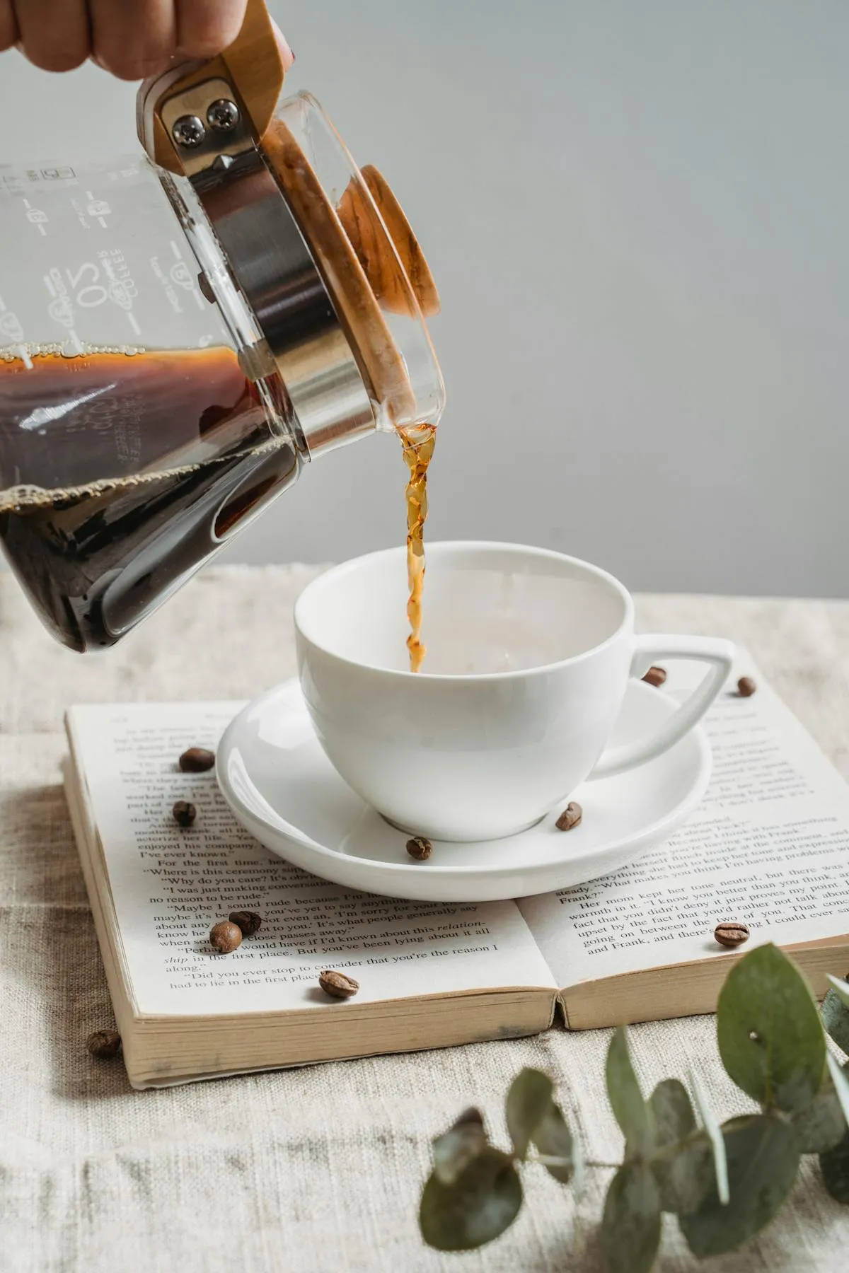 Pour over coffee brewing